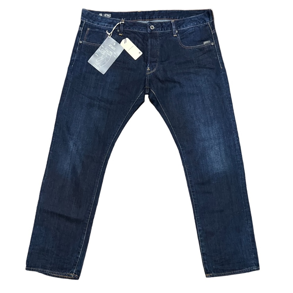 NWT G-Star Raw Attacc Straight Denim Jeans Blue New